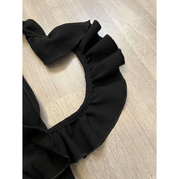 MANGO NWT City Chic Ruffle Black Dress Size XS Side zipper - Picture 6 of 12